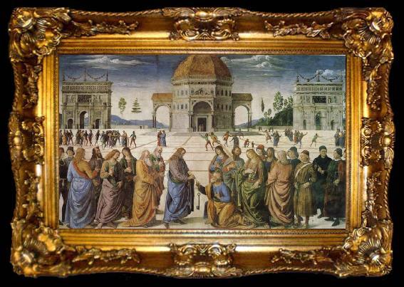 framed  Pietro Perugino Charge to Peter, ta009-2